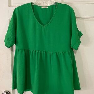 JODIFL Vibrant Green Blouse size small